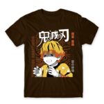 Zenitsu Agatsuma – Demon Slayer Chocolate Men's Tee for Anime, Kimetsu No Yaiba