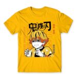 Zenitsu Agatsuma – Demon Slayer Gold Men's Tee for Anime, Kimetsu No Yaiba