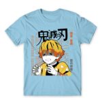 Zenitsu Agatsuma – Demon Slayer Sky Blue Men's Tee for Anime, Kimetsu No Yaiba