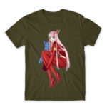 Zero Two – Darling In The Franxx Army Men's Tee for Anime, Darling In The Franxx