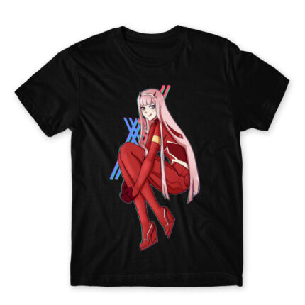 Zero Two – Darling In The Franxx Black Men's Tee for Anime, Darling In The Franxx
