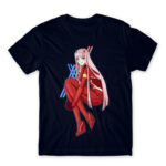 Zero Two – Darling In The Franxx Navy Men's Tee for Anime, Darling In The Franxx