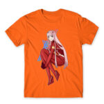 Zero Two – Darling In The Franxx Orange Men's T-shirt for Anime, Darling In The Franxx