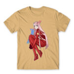 Zero Two – Darling In The Franxx Sand Men's T-shirt for Anime, Darling In The Franxx