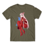 Zero Two – Darling In The Franxx Zinc Men's T-shirt for Anime, Darling In The Franxx