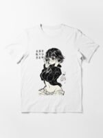 003 Cute Academia Style Lewd Anime Girl with Glasses Manga Style Unisex T-Shirt