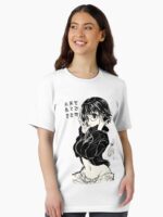 003 Cute Academia Style Lewd Anime Girl with Glasses Manga Style Unisex T-Shirt