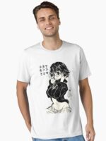 003 Cute Academia Style Lewd Anime Girl with Glasses Manga Style Unisex T-Shirt