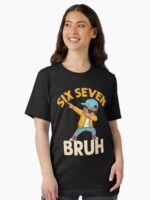 67 Meme 6 7 Numbers Dabbing Six Seven Bruh Funny Boys Kids Unisex T-Shirt - Image 2