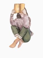 A girl reading Unisex T-Shirt