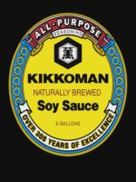 All Purpose Kikkoman Soy Sauce Print Design Men's Ideal Short Sleeve Black Funny Cotton Unisex T-Shirt - Image 7