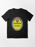 All Purpose Kikkoman Soy Sauce Print Design Men's Ideal Short Sleeve Black Funny Cotton Unisex T-Shirt - Image 3