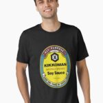 All Purpose Kikkoman Soy Sauce Print Design Men's Ideal Short Sleeve Black Funny Cotton Unisex T-Shirt