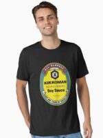 All Purpose Kikkoman Soy Sauce Print Design Men's Ideal Short Sleeve Black Funny Cotton Unisex T-Shirt