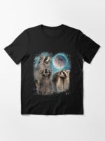 Anarchy 3 Racoon Moon Howling Raccoon Head Funny Unisex T-Shirt - Image 3