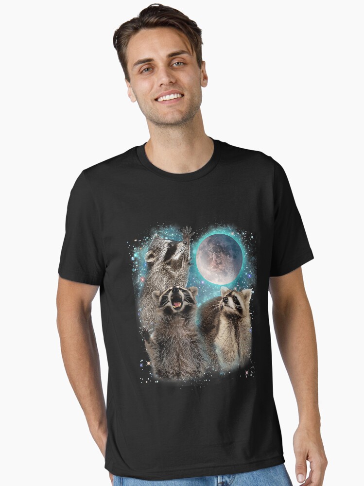 anarchy-3-racoon-moon-howling-raccoon-head-funny-unisex-t-shirt-3ae33ff8-880471561053 Anarchy 3 Racoon Moon Howling Raccoon Head Funny Unisex T-Shirt - Image 1
