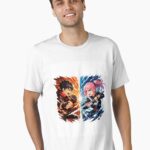 Anime Fire vs Ice Battle Unisex T-Shirt