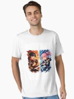 Anime Fire vs Ice Battle Unisex T-Shirt