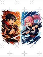 Anime Fire vs Ice Battle Unisex T-Shirt