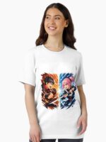 Anime Fire vs Ice Battle Unisex T-Shirt