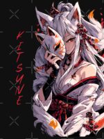 Anime Kitsune Girl Waifu Manga Fox Unisex T-Shirt