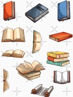 Antique Sticker Set Books Unisex T-Shirt