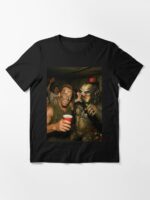 Arnold Schwarzenegger & The Predator - a candid paparazzi-style photo Unisex T-Shirt - Image 3