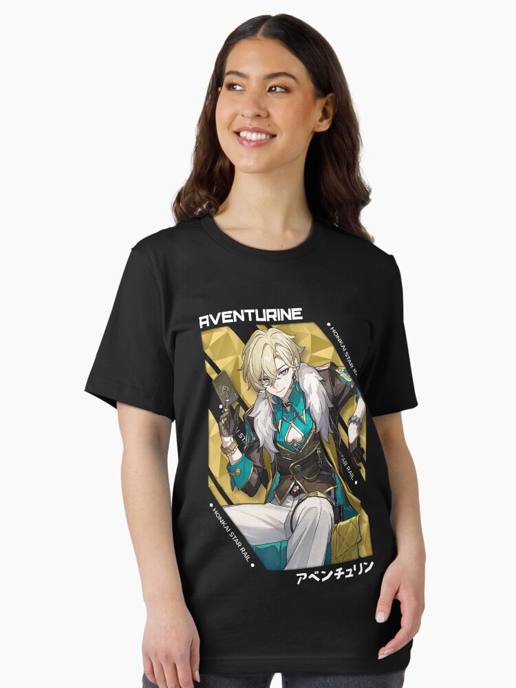 Aventurine - Honkai Star Rail V.1 white ver Unisex T-Shirt Aventurine - Honkai Star Rail V.1 white ver Unisex T-Shirt