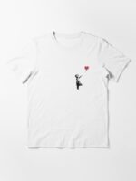 Banksy Graffiti - Girl with Balloon, Street art Unisex T-Shirt - Image 3