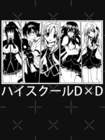 Black And White Design High School DxD Anime Characters Unisex T-Shirt