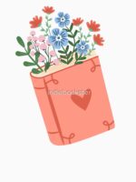 Book with flowers Unisex T-Shirt