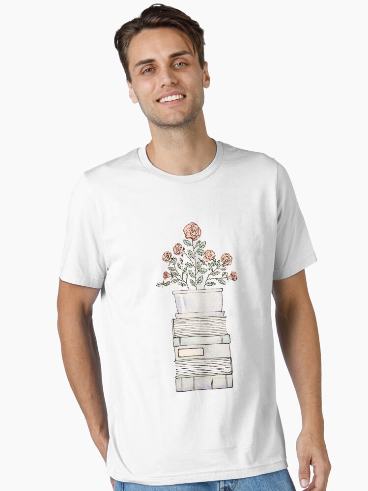 Books & a Rosebush Unisex T-Shirt