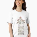 Books & a Rosebush Unisex T-Shirt
