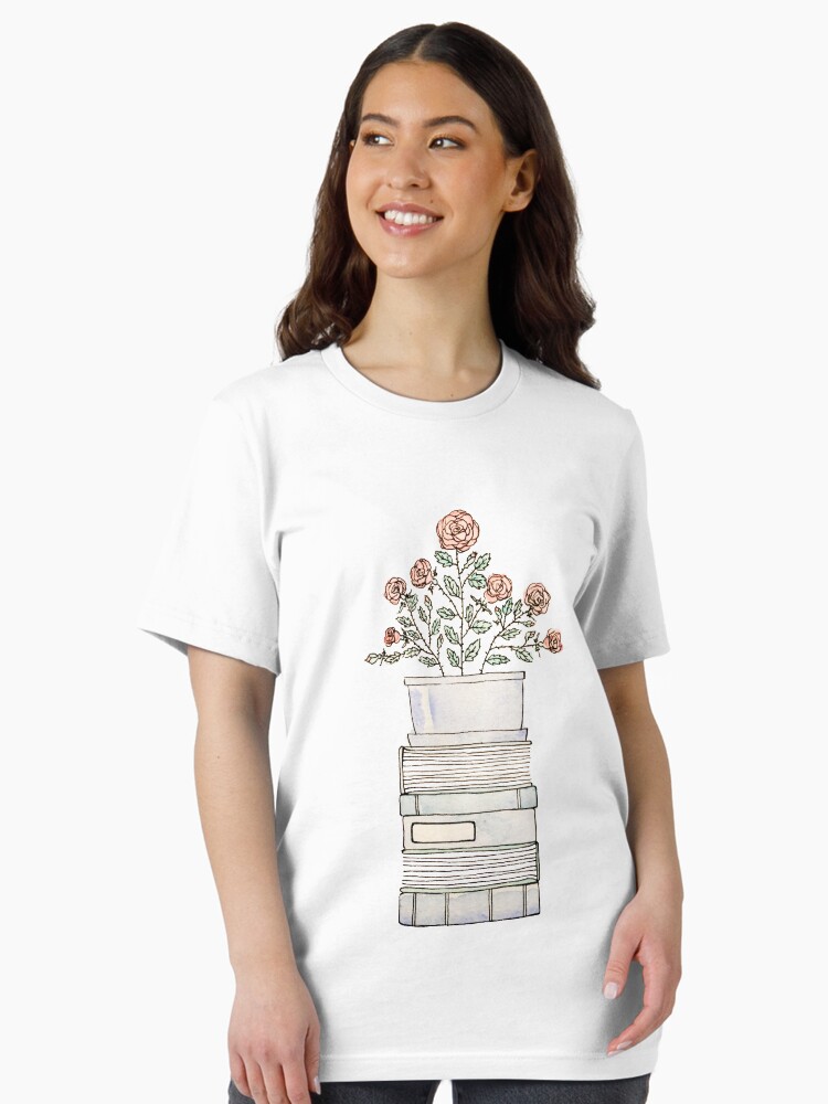 Books & a Rosebush Unisex T-Shirt