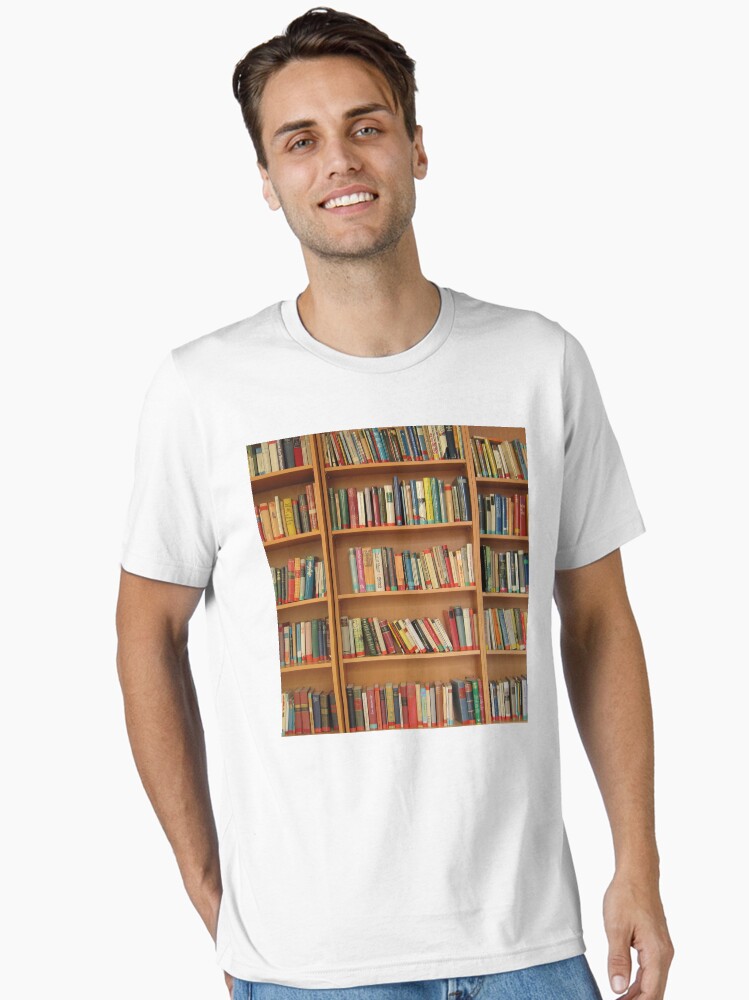 Bookshelf Books Library Bookworm Reading Unisex T-Shirt