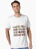 Bookshelf Pattern for Book Nerds Unisex T-Shirt