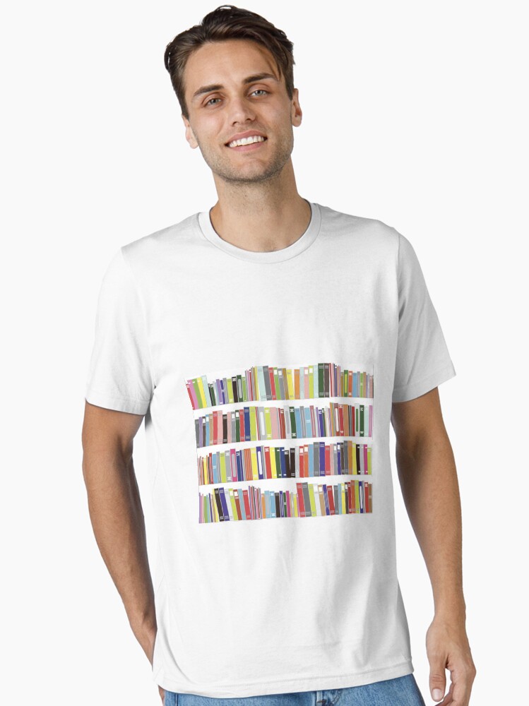 Bookshelf Pattern for Book Nerds Unisex T-Shirt