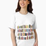 Bookshelf Pattern for Book Nerds Unisex T-Shirt