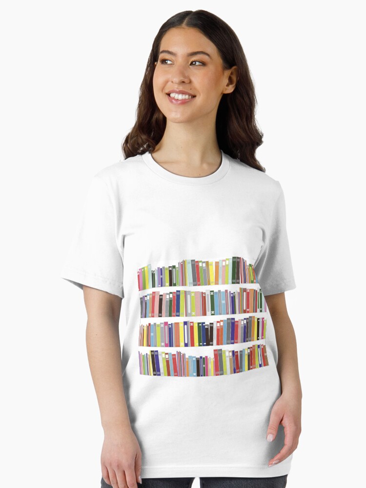 Bookshelf Pattern for Book Nerds Unisex T-Shirt
