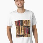 Bookworm Vintage books in bookshelf Unisex T-Shirt