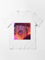 Bright Magenta Orange Intense Action Shot Anime Girl Unisex T-Shirt