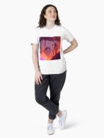 Bright Magenta Orange Intense Action Shot Anime Girl Unisex T-Shirt