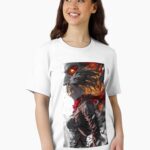 Burning Titan Battle Warrior – Dark Anime Action Aesthetic Unisex T-Shirt