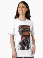Burning Titan Battle Warrior – Dark Anime Action Aesthetic Unisex T-Shirt