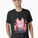 Caster Tamamo no Mae Fate Grand Order Chibi Gaming Fox Unisex T-Shirt