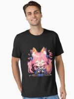 Caster Tamamo no Mae Fate Grand Order Chibi Gaming Fox Unisex T-Shirt