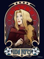 Castlevania Lisa Tepes Floral Portrait Unisex T-Shirt
