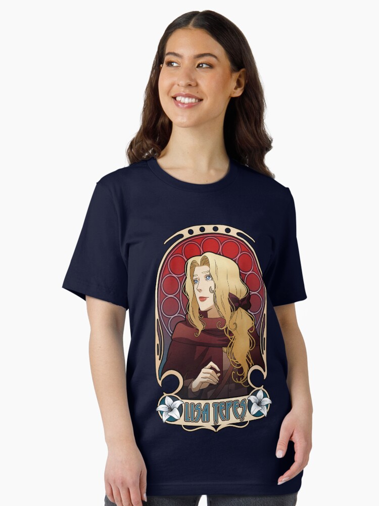 Castlevania Lisa Tepes Floral Portrait Unisex T-Shirt Castlevania Lisa Tepes Floral Portrait Unisex T-Shirt