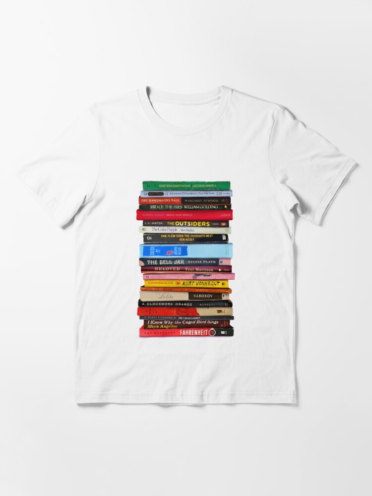 Classic Banned Books Stack Unisex T-Shirt