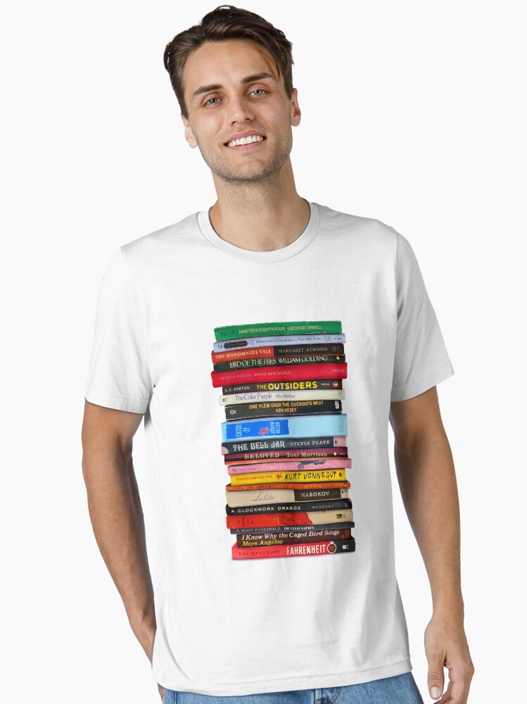 Classic Banned Books Stack Unisex T-Shirt